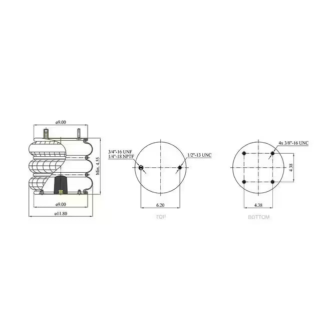 HD Value HDV8033 Air Spring Triple Convoluted
