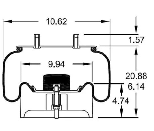 TR8774 Trailer Air Spring Replaces