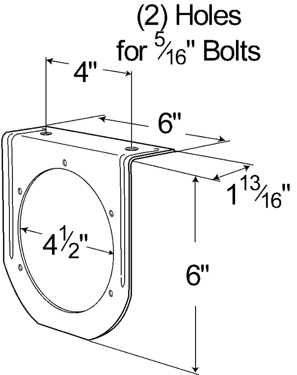 43572 Mounting Bracket For 4'' Round Lights