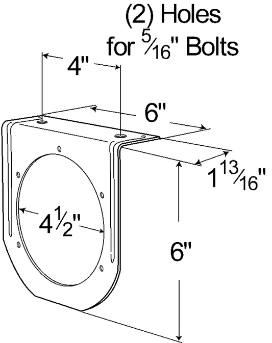 43572 Mounting Bracket For 4'' Round Lights