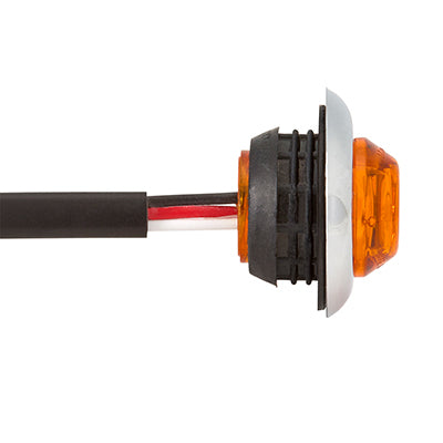 M09300YAT 3/4" Round P2/P3/PC2 Clearance Marker Amber / Auxiliary Turn
