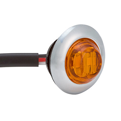 M09300YAT 3/4" Round P2/P3/PC2 Clearance Marker Amber / Auxiliary Turn