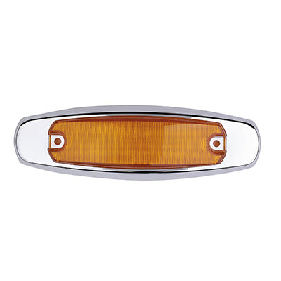 M20332Y 6" Amber Clearance Marker with Stainless Steel Bezel