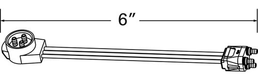 66831 Pigtail Male Pin To Female Pin, Adaptor Plug