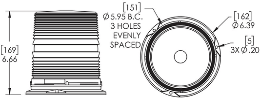78061 LED Beacon Clear Tall Dome