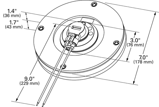 50132 7'' SCHOOL BUS LAMP; DOUBLE CON