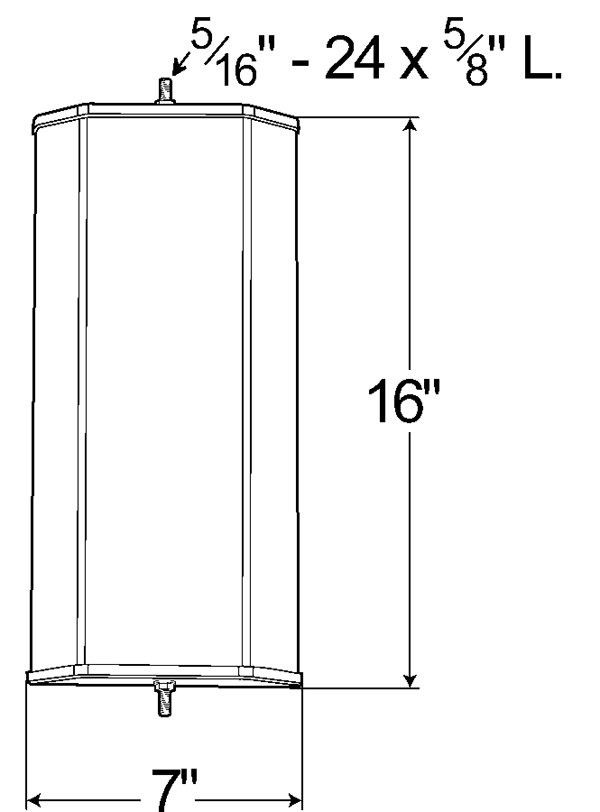16053 Stainless Stell Heated West Coast Style Mirror