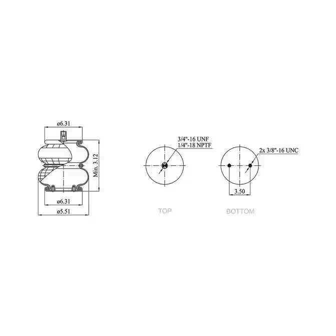 HD Value HDV7795 Air Spring Double Convoluted