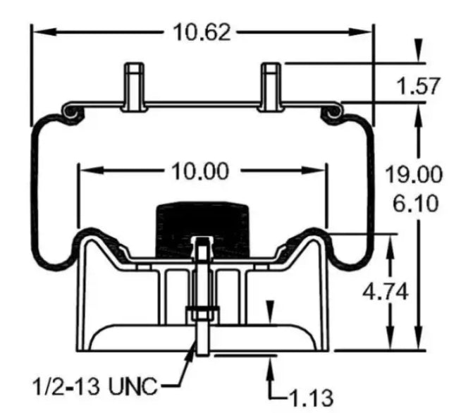 TR8091 Trailer Air Spring Replaces