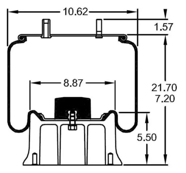 TR9121 Trailer Air Spring