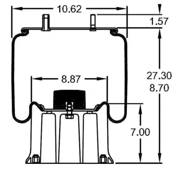 TR9122 Trailer Air Spring