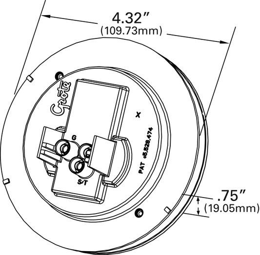 G4022 4'' HI COUNT LED S/T/T/ LAMP