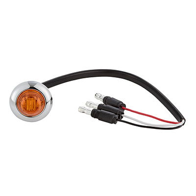 M09300YAT 3/4" Round P2/P3/PC2 Clearance Marker Amber / Auxiliary Turn