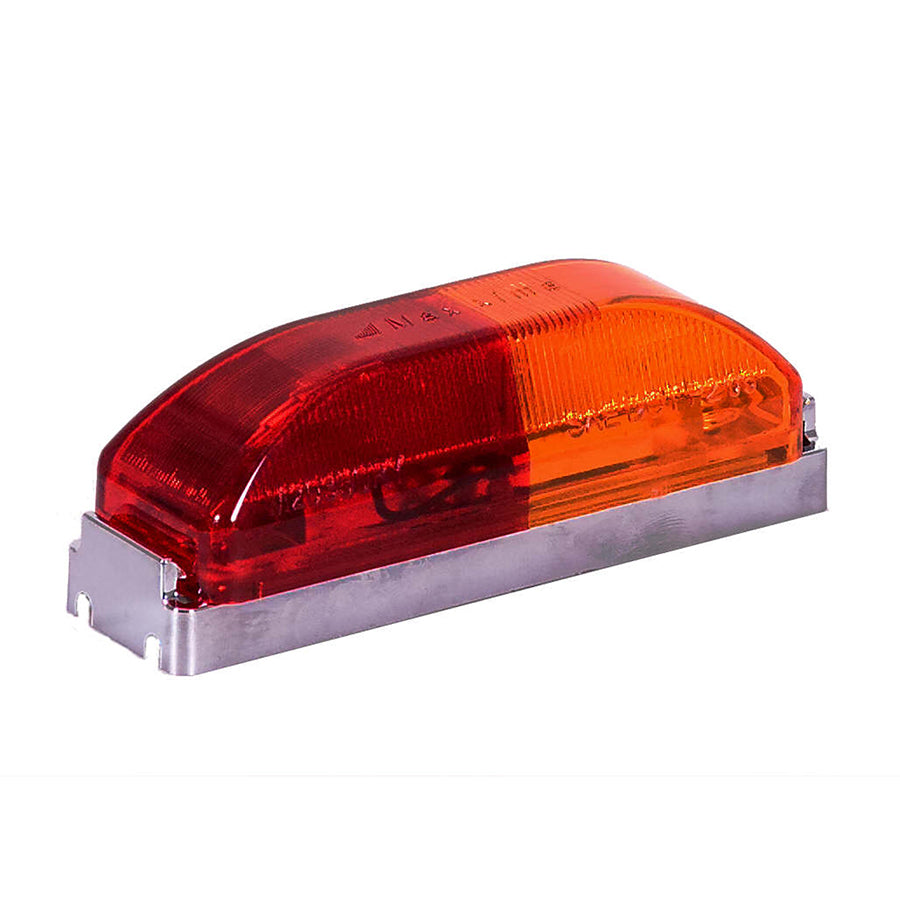 M20350RY 4" Rectangular Dual Color Clearance Marker Red/Amber