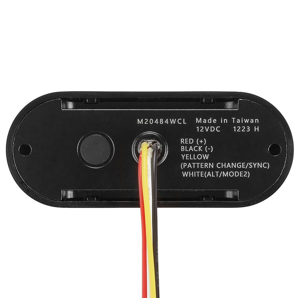 M20484WCL 3.6" Low-Profile LED Emergency Warning Light (White, Surface Mount)