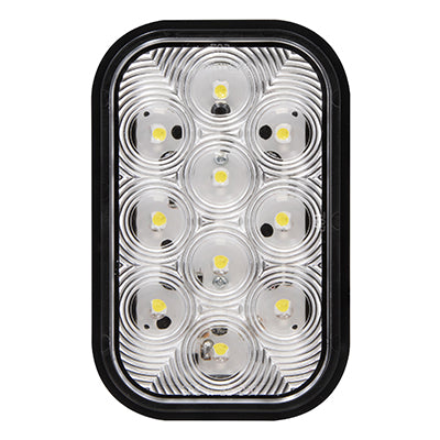 M42213-A Rectangular White Back Up - 10 LED