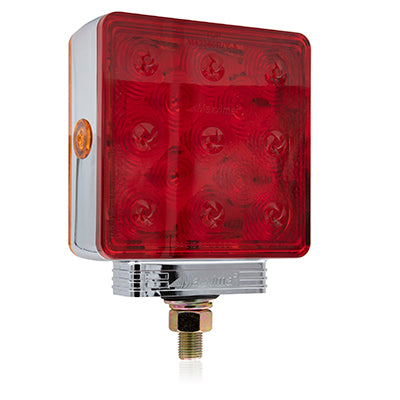M42360R/Y-A Square Chrome Red / Amber STT / PFT Pedestal LH Single Post
