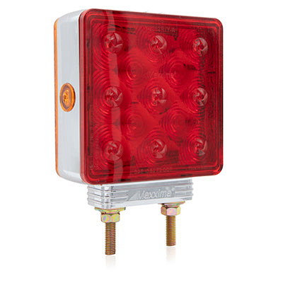 M42362R/Y-A Square Chrome Red / Amber STT / PFT Pedestal LH Double Post