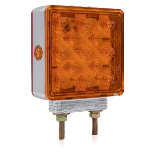 M42363R/Y-A Square Chrome Red / Amber STT / PFT Pedestal RH Double Post