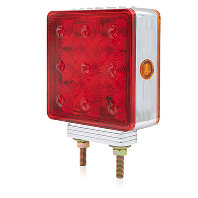 M42363R/Y-A Square Chrome Red / Amber STT / PFT Pedestal RH Double Post