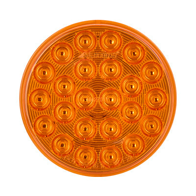 M42701Y 4” Round Amber Flashing LED Warning, 8 Selectable Patterns