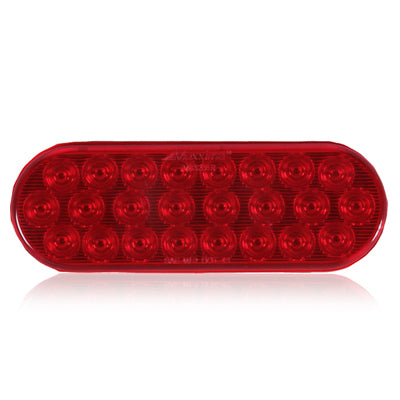 M63201R Oval Red Thin Profile LED Warning 8 Selectable Patterns