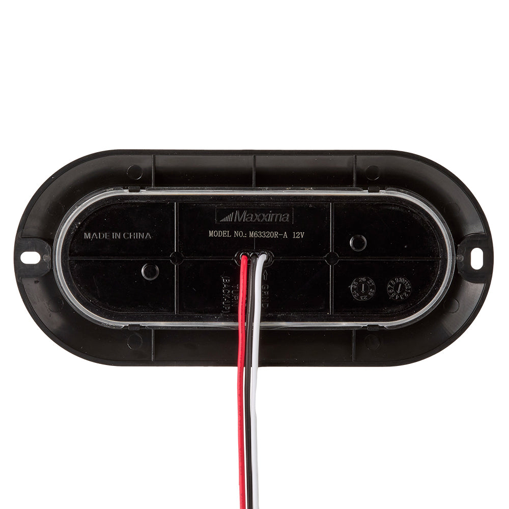 M63320-A 6″ Oval White Back-Up Lamp Surface Mount, Black Housing