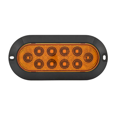 M63320Y-A 6” Oval Amber Stop/Turn/Tail Surface Mount, Black Housing