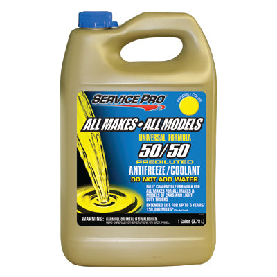 SP16706 All Makes All Models Yellow Anti-Freeze 50/50 1 Gal